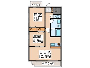 クレセントの物件間取画像